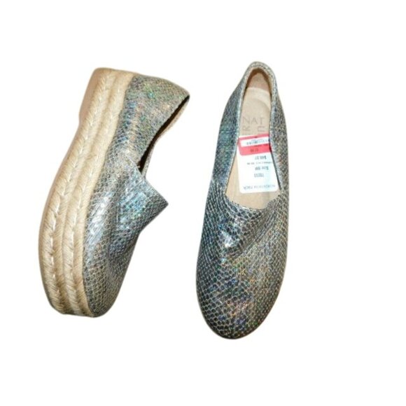 Naturalizer Shoes - Naturalizer Size 6M Tweedy Metallic Fabric Rope Covered Platform Shoes NEW $49